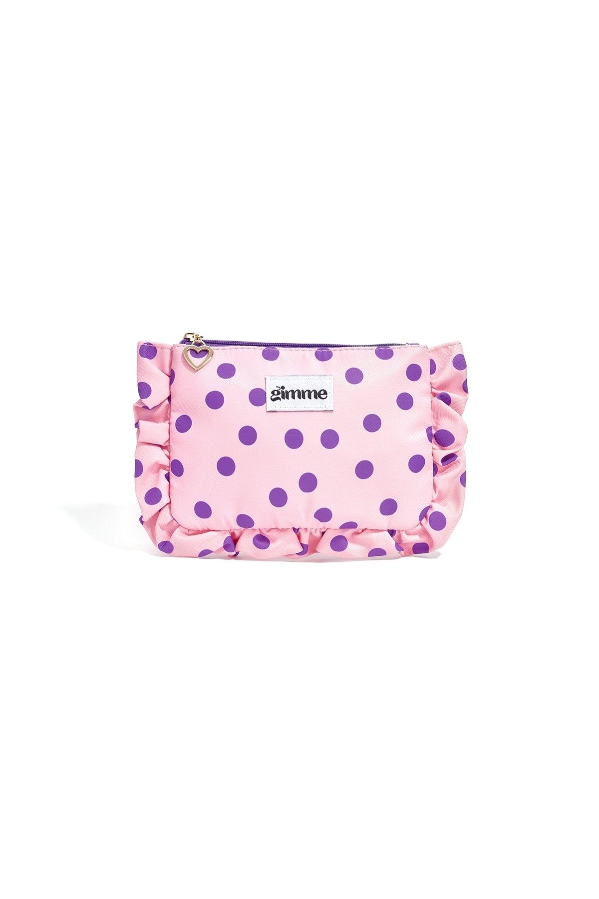 Trousse maquillage POIS ROSE/MAUVE