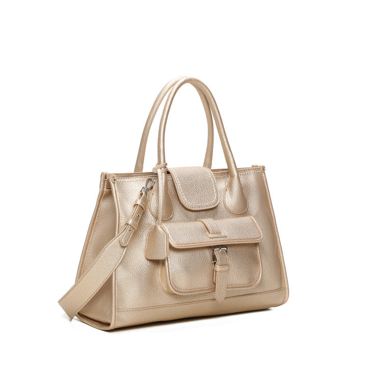 Sac Shopper avec poche - Or