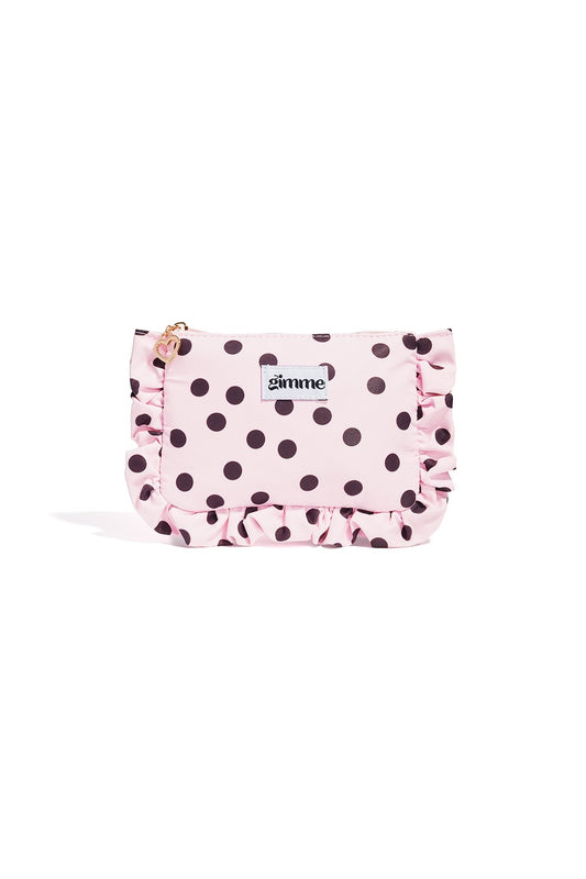 Trousse maquillage POIS ROSE/BRUN