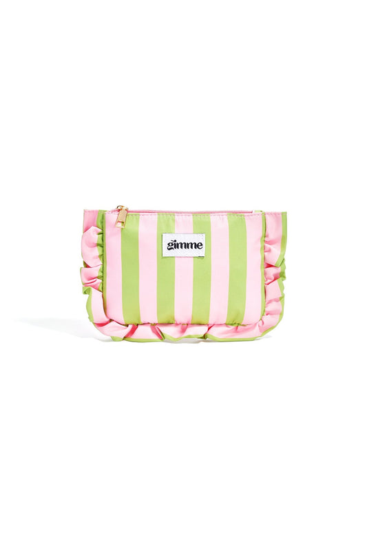 Trousse maquillage LIGNES VERT/ROSE