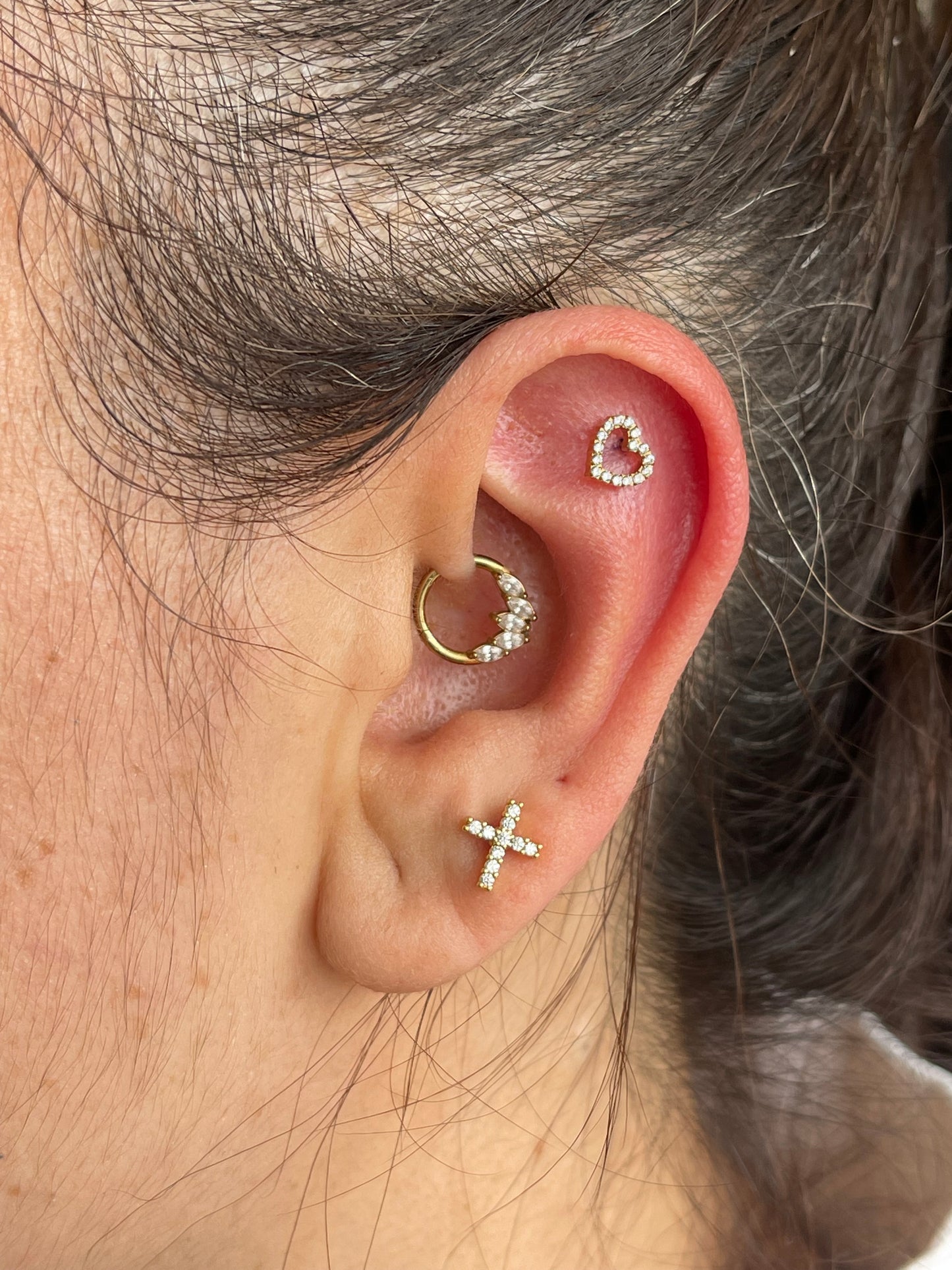 Piercing Cœur Zircon