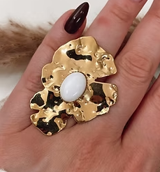 Bague BIG FLOWER WHITE