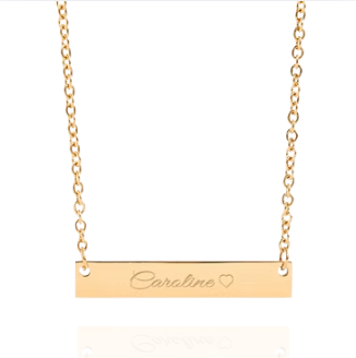 Collier BARETTE  à graver