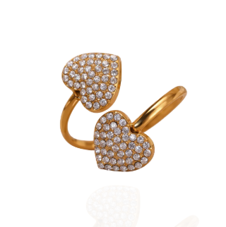 Bague Double Coeur