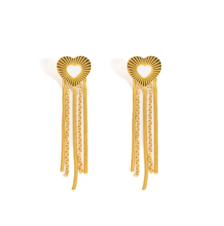 Boucles d'oreilles Long Heart