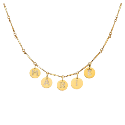 Collier Golden or - personnalisable