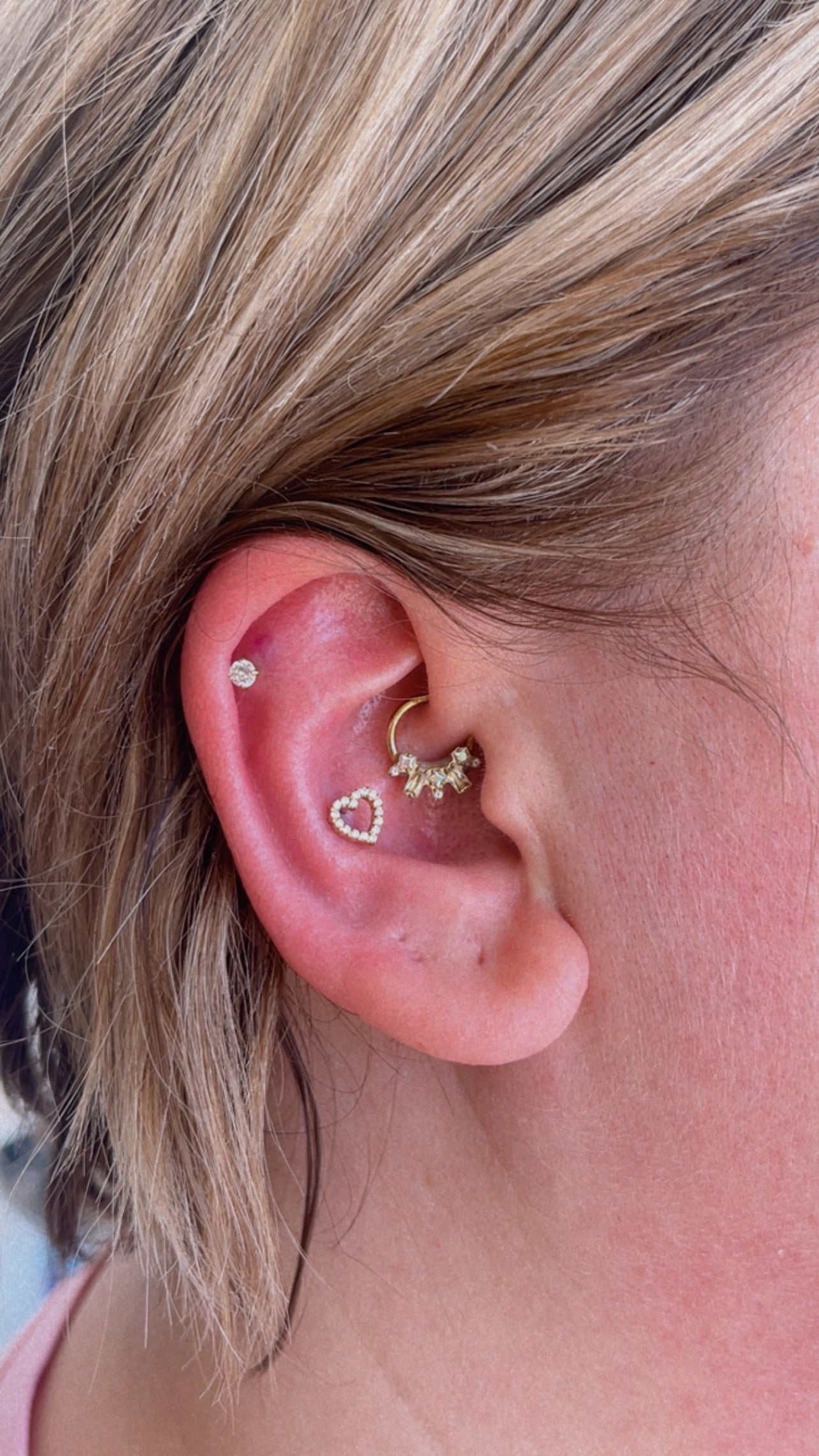 Piercing Cœur Zircon