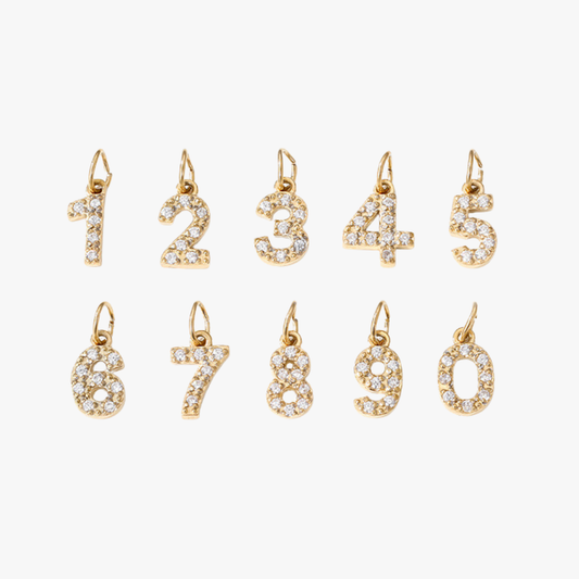 Charms Chiffre Zircon