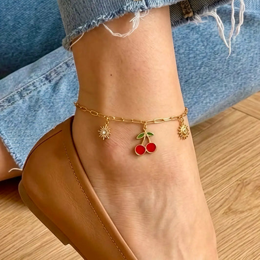 Bracelet de cheville RED CHERRY