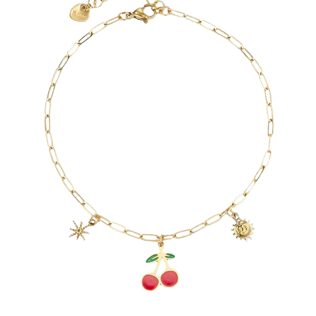 Bracelet de cheville RED CHERRY