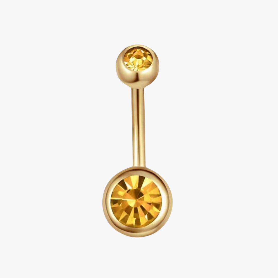Piercing Nombril Zircon Yellow