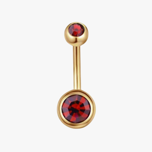 Piercing Nombril Zircon Red