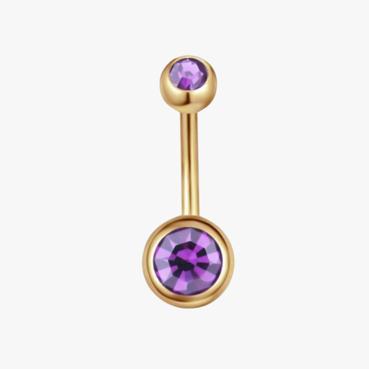 Piercing Nombril Zircon Purple