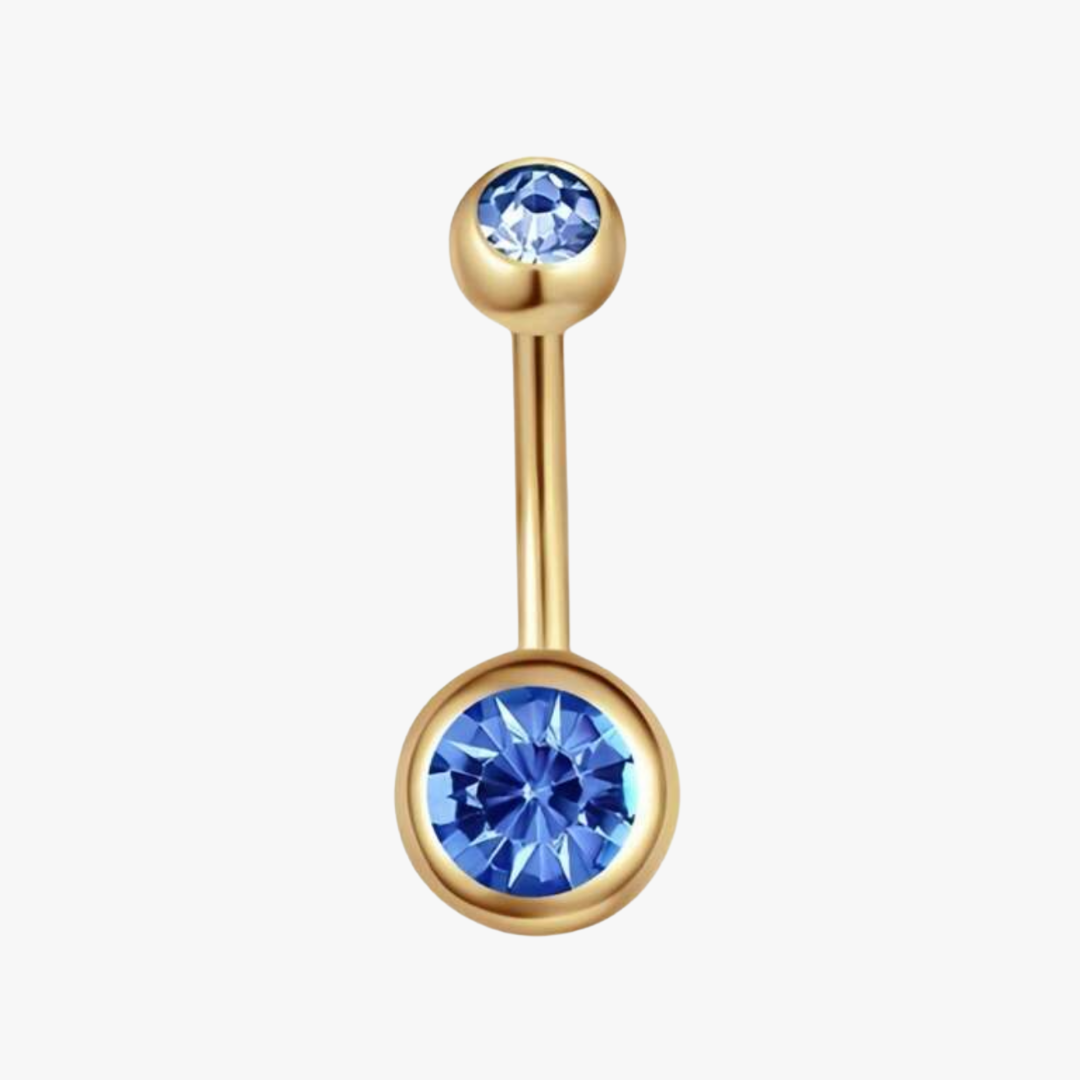 Piercing Nombril Zircon Bleu