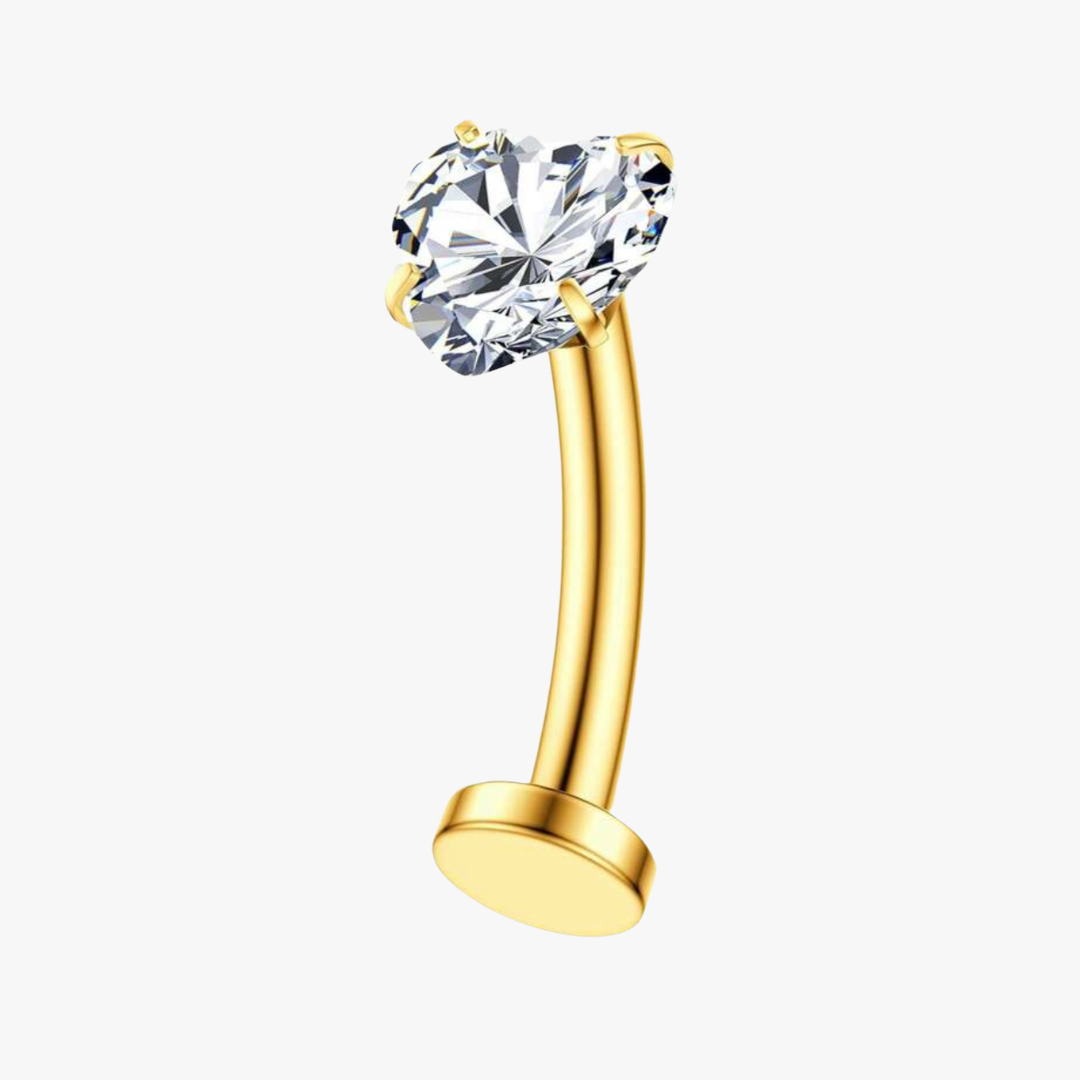 Piercing Nombril Flottant Love Zircon