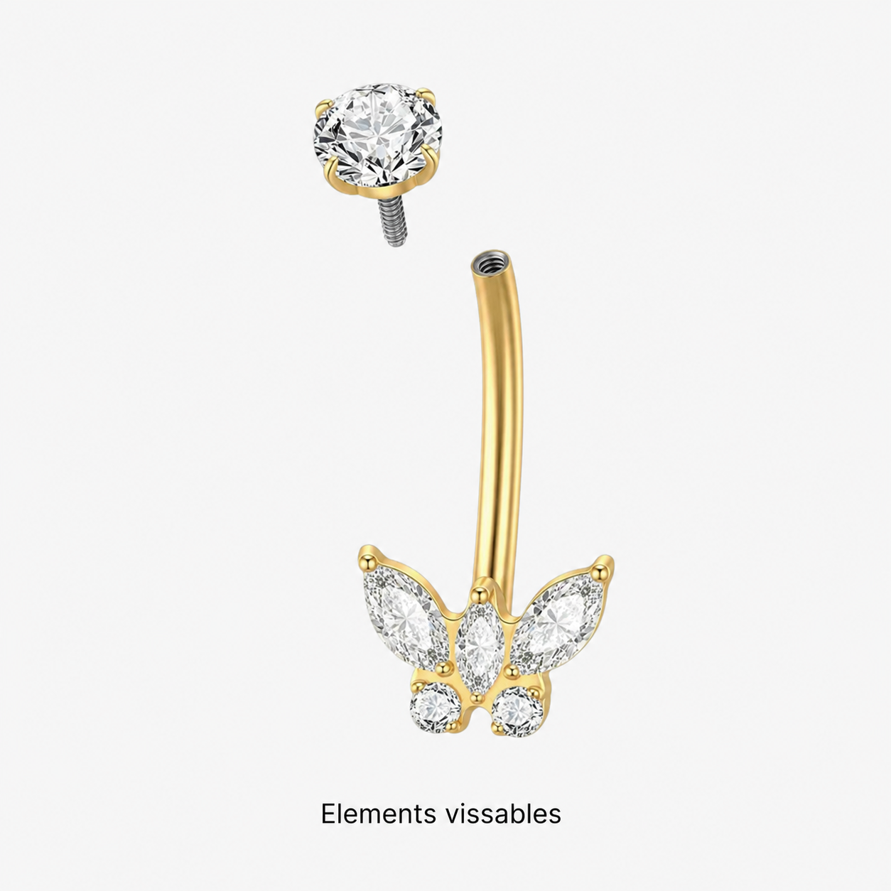 Piercing Nombril Mariposa