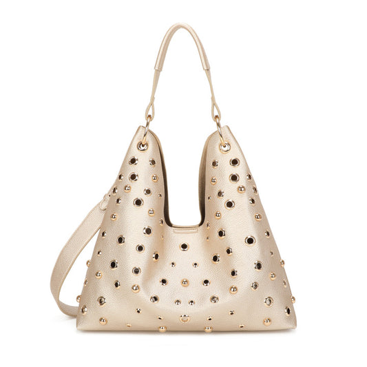 Sac Shopper avec clous - Or